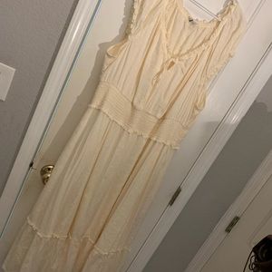 Boho dress (Long)  color cream